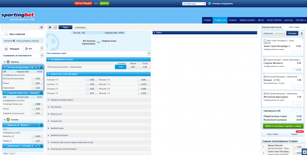 букмекерская контора sportingbet